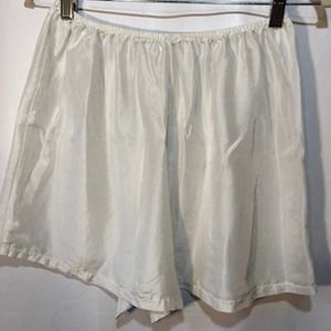 Godding & Godding 100% pure silk white tap pants